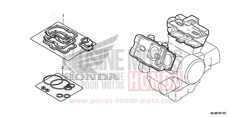 DICHTUNG SATZ A von VFR800X „Crossrunner“ CANDY ARCADIAN RED (R305) von 2015